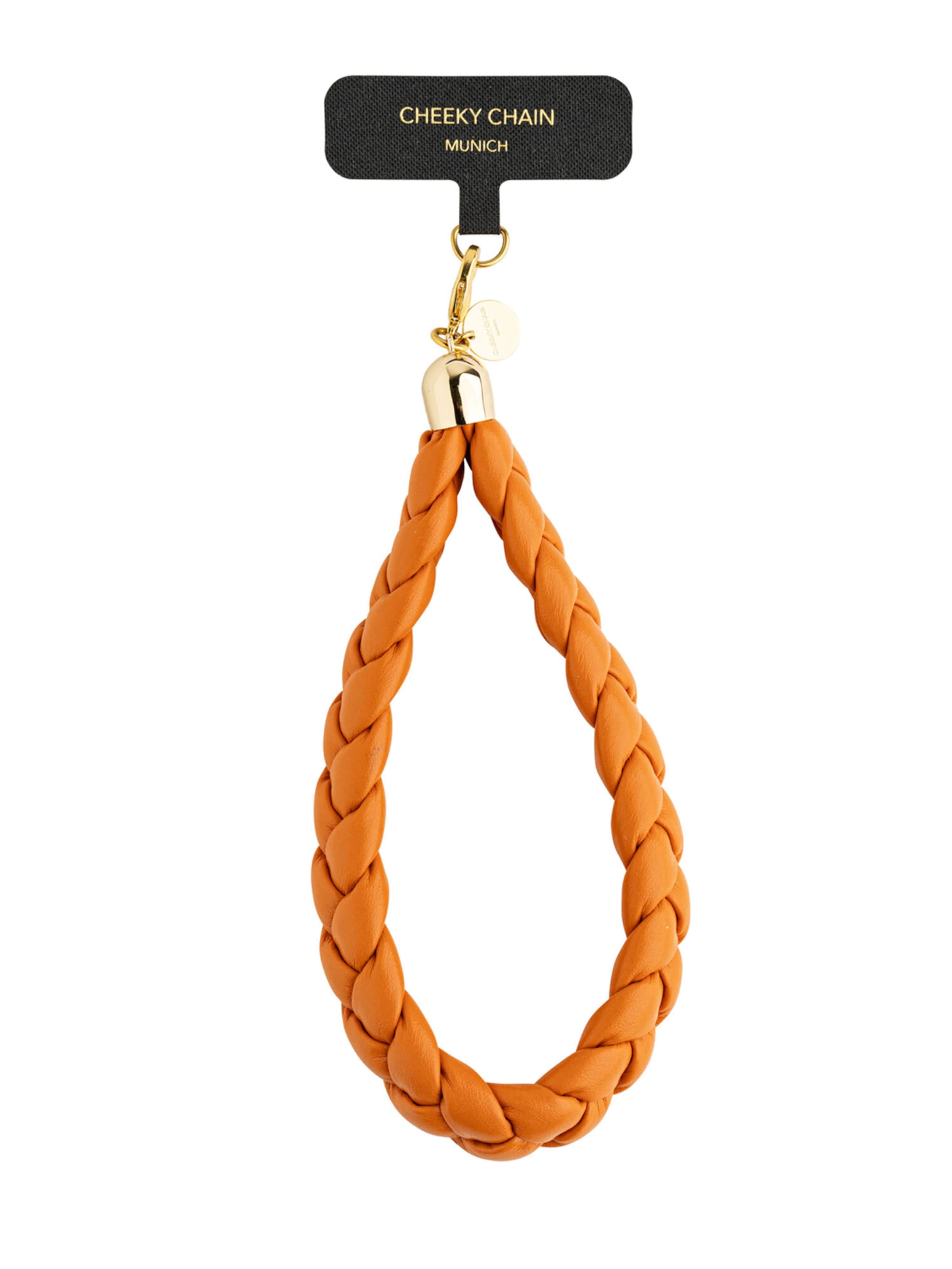 Protection pour Smartphone 'Heidi' Cheeky Chain Munich en orange : devant