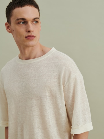 T-Shirt 'Maxim' DAN FOX APPAREL en blanc