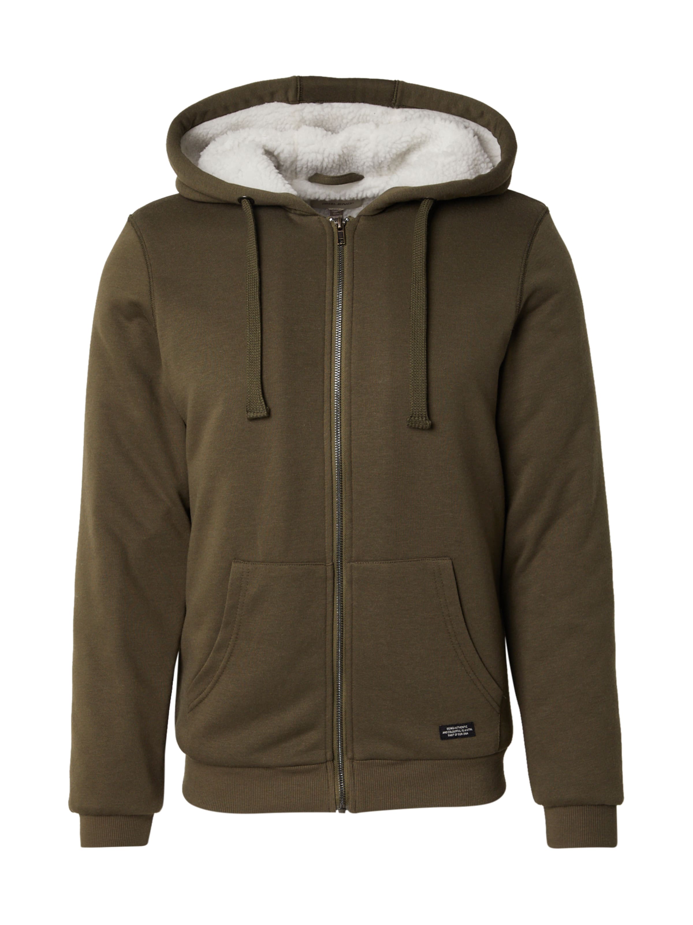 BLEND - Sudadera con cremallera 'BHFERA' en verde: frente