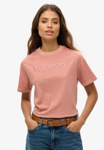 T-shirt Superdry en rose : devant