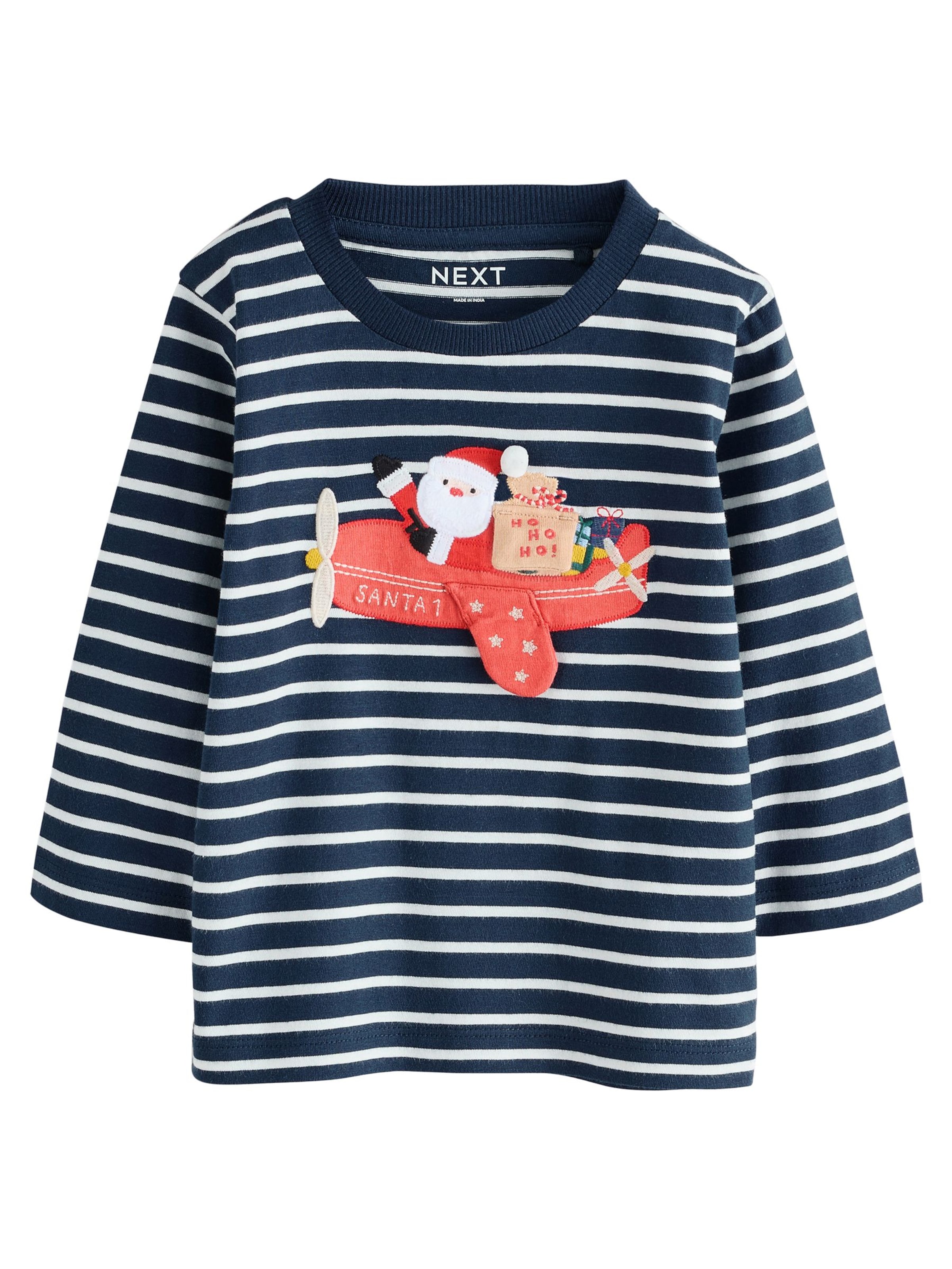 Next Shirt in Marine blue / Yellow / Red / White, Item view