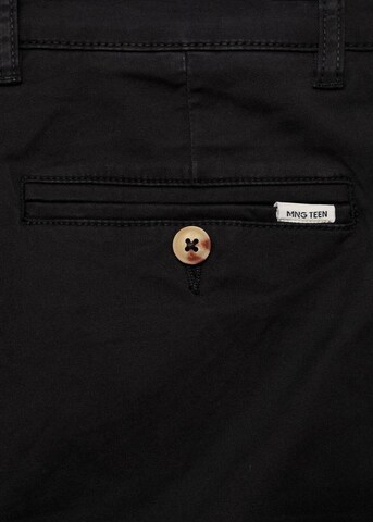 MANGO TEEN Slimfit Hose 'Chino' in Schwarz