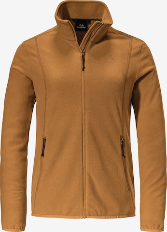 Veste en polaire fonctionnelle Schöffel en marron : devant