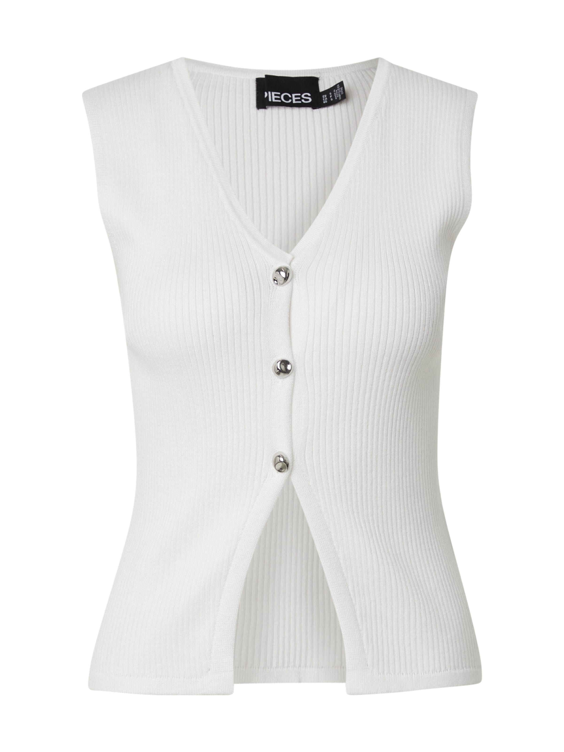 PIECES Liivi 'PCAVA' värissä valkoinen: etupuoli