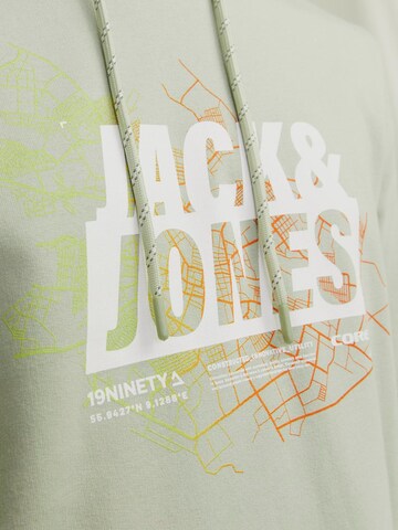 JACK & JONES Sweatshirt 'Map Summer' i grön