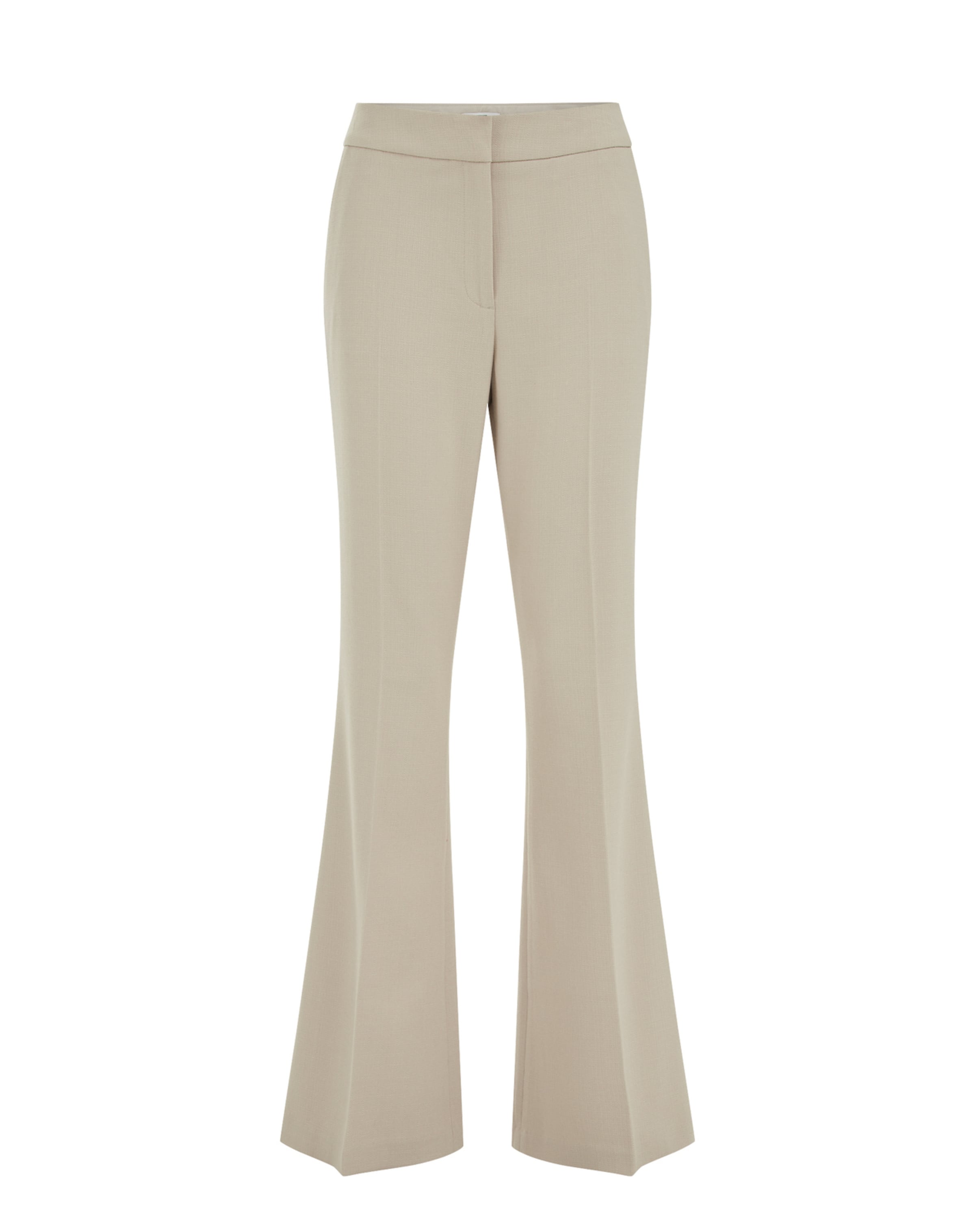 WE FashionFlared/zvonoliki kroj Hlače na crtu - bež boja: prednji dio