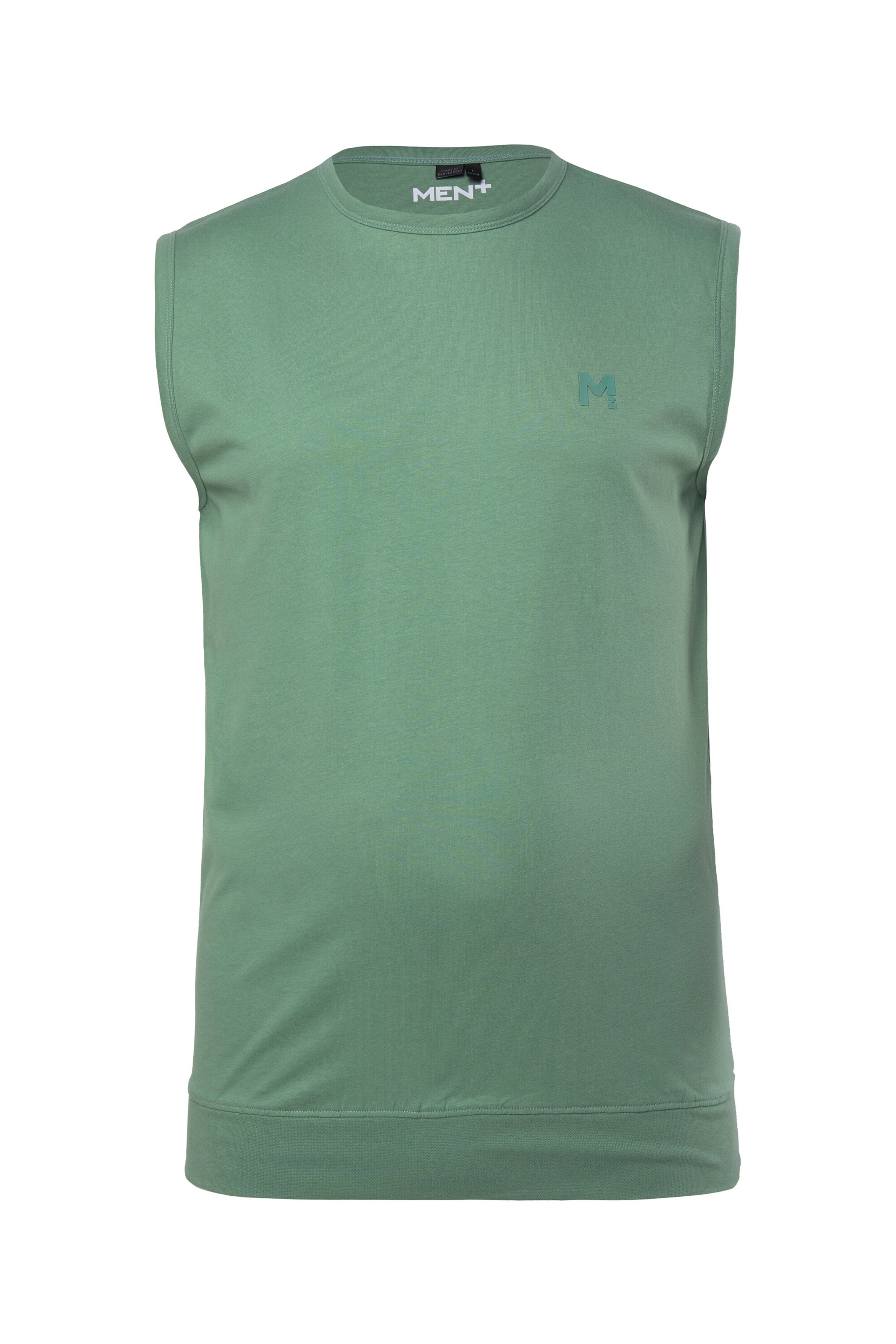 Men Plus Undershirt in Green: front