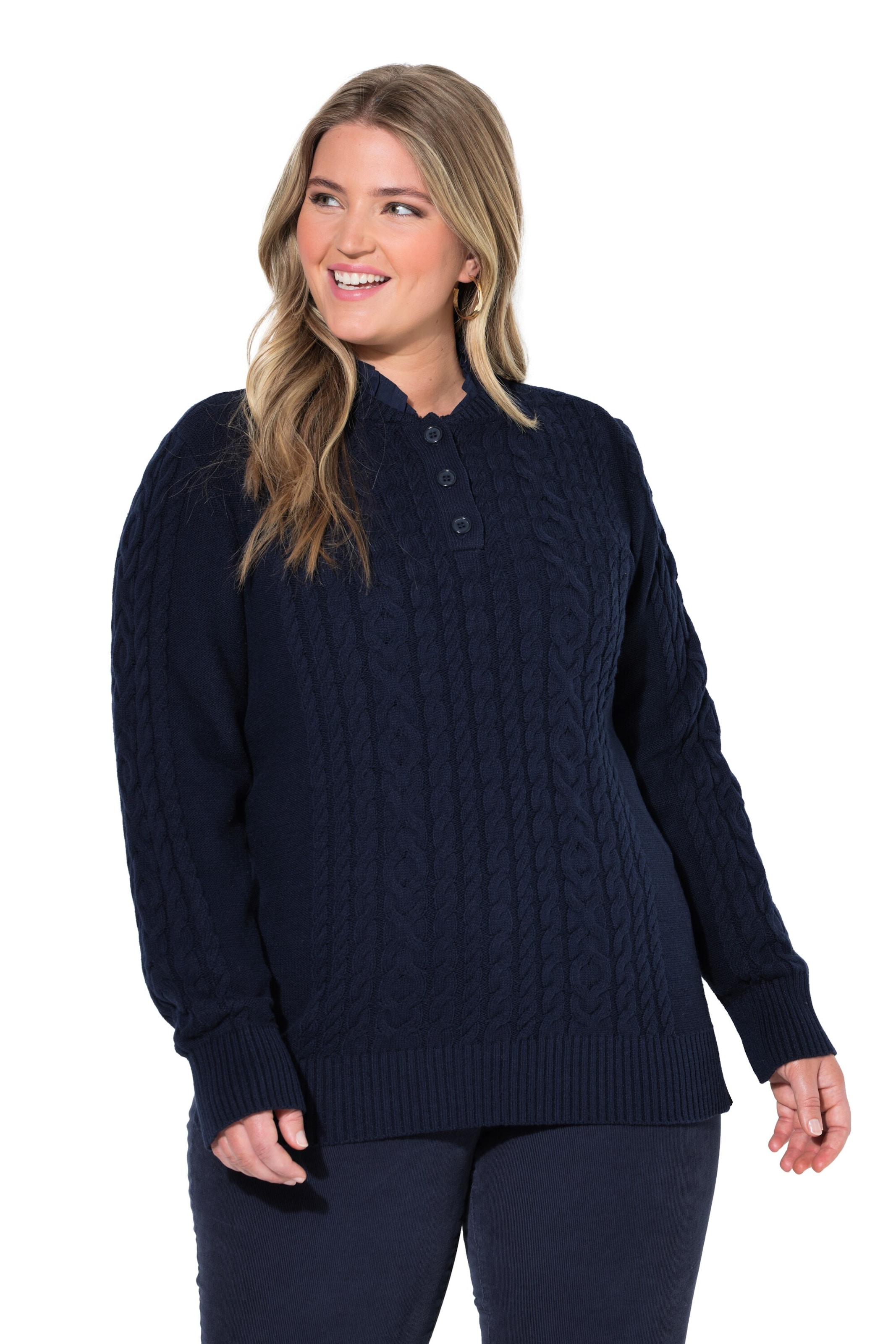 Ulla Popken Pullover in Blau: Vorderseite