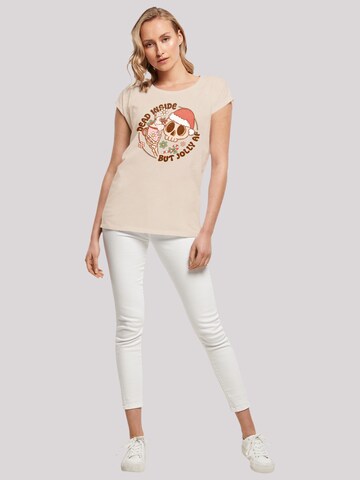F4NT4STIC Shirt 'Dead inside but jolly' in Beige