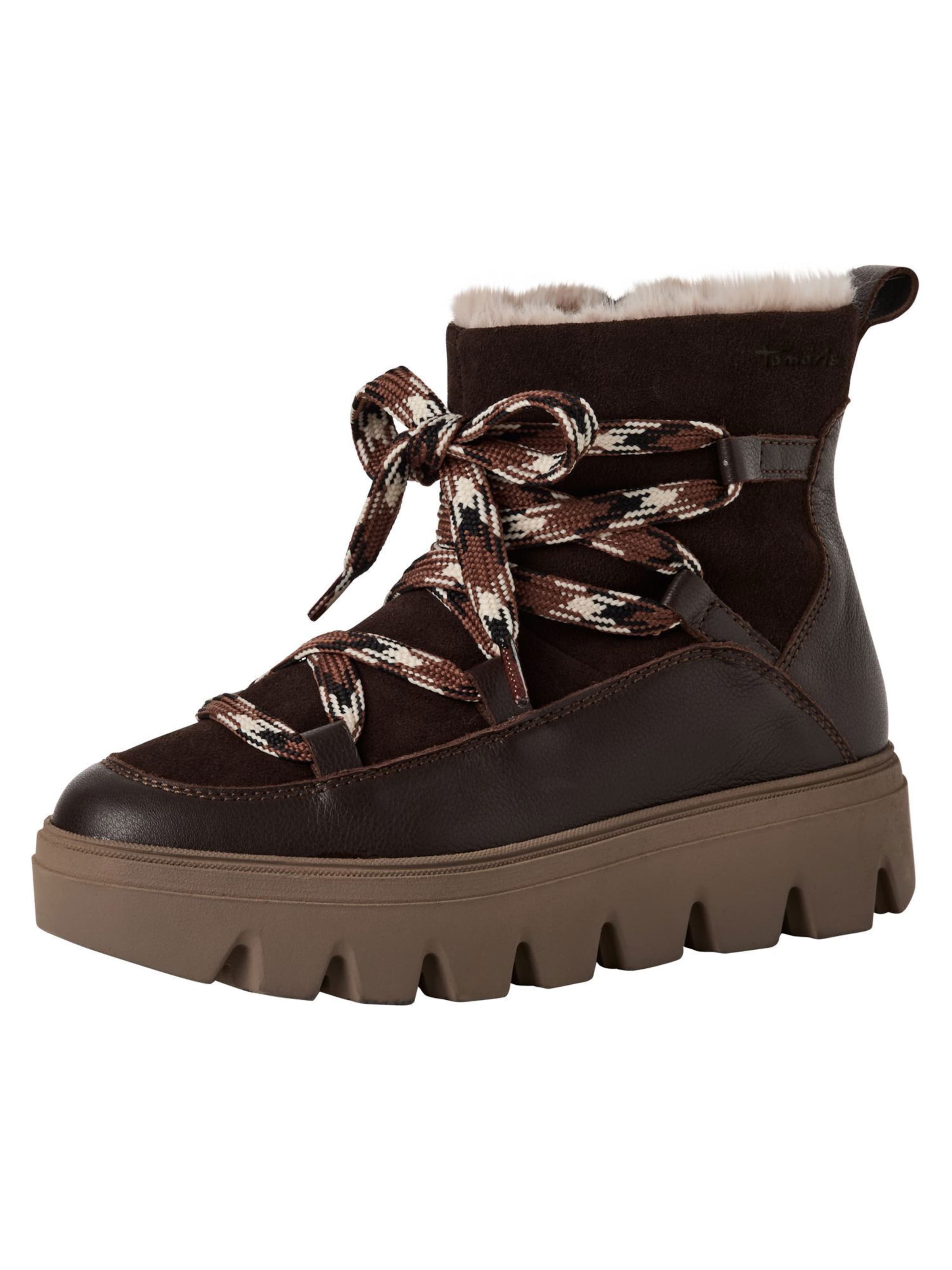 Tamaris Schnürstiefelette in Braun: Vorderseite