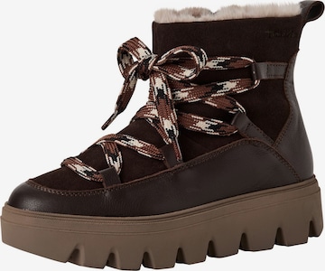 Tamaris Schnürstiefelette in Braun: Vorderseite