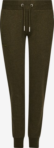 Superdry Tapered Broek in Groen: voorkant