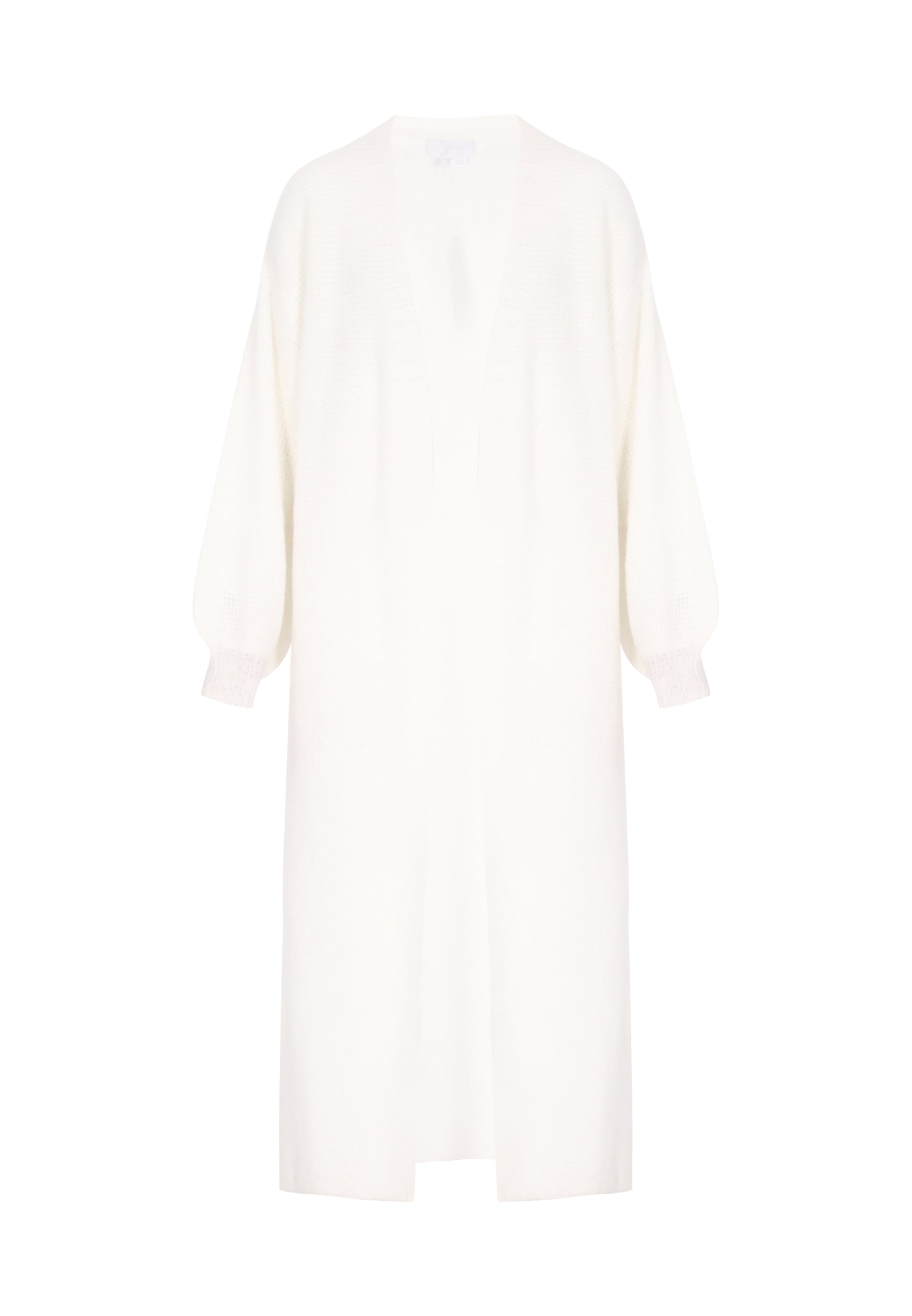 usha WHITE LABEL Πλεκτό παλτό σε λευκό: μπροστά