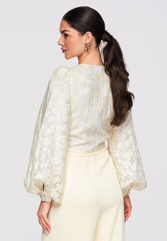 Ombre Blouse in Beige