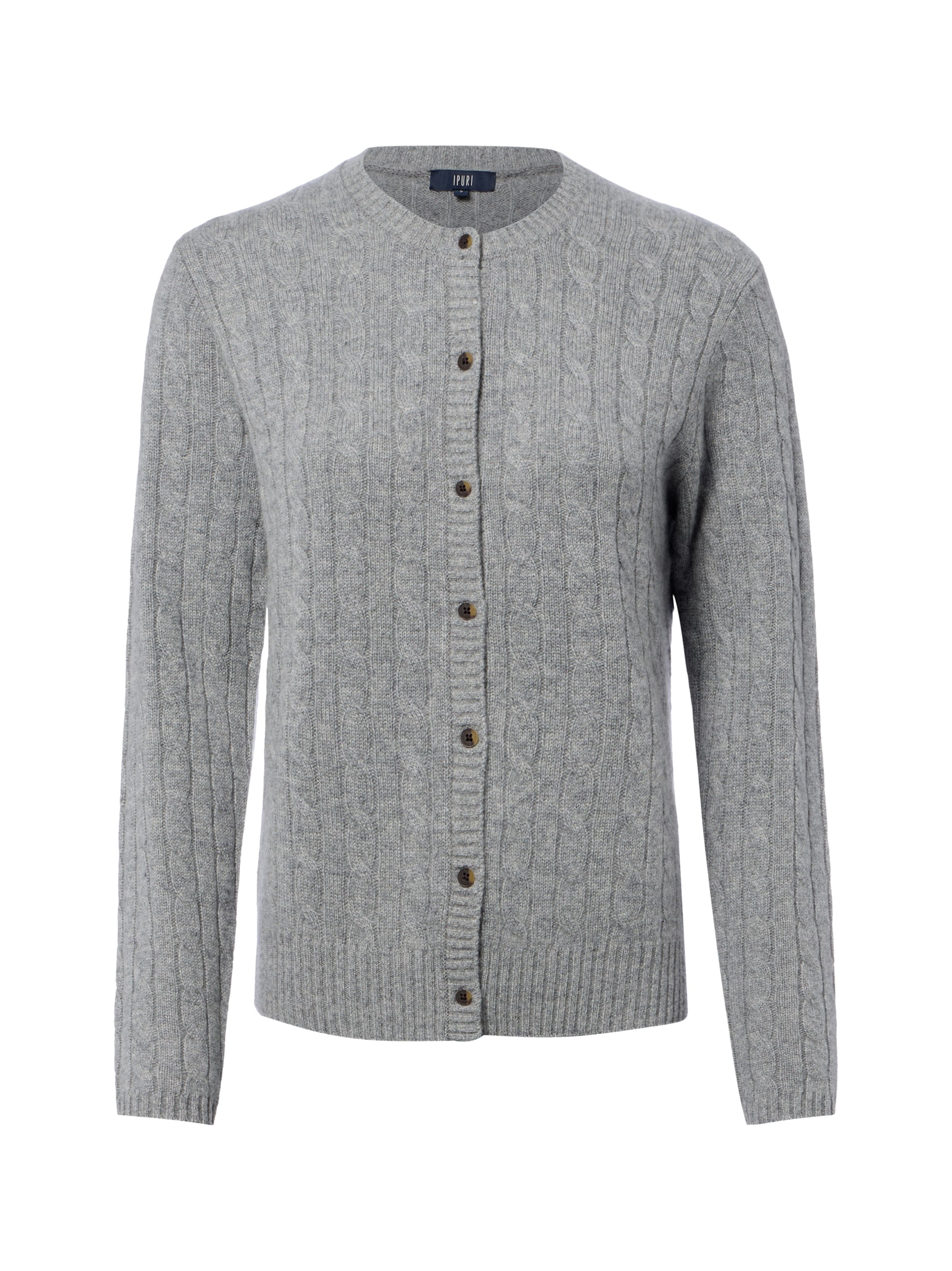 Ipuri Strickjacke in Grau: Vorderseite