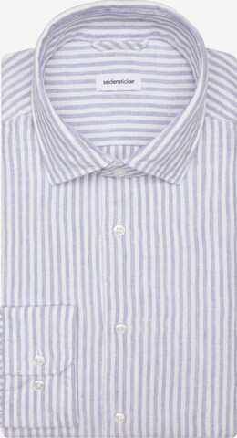 SEIDENSTICKER Regular fit Button Up Shirt 'SMART LINEN' in Blue