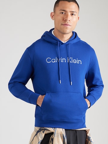 Sweat-shirt Calvin Klein en bleu : devant