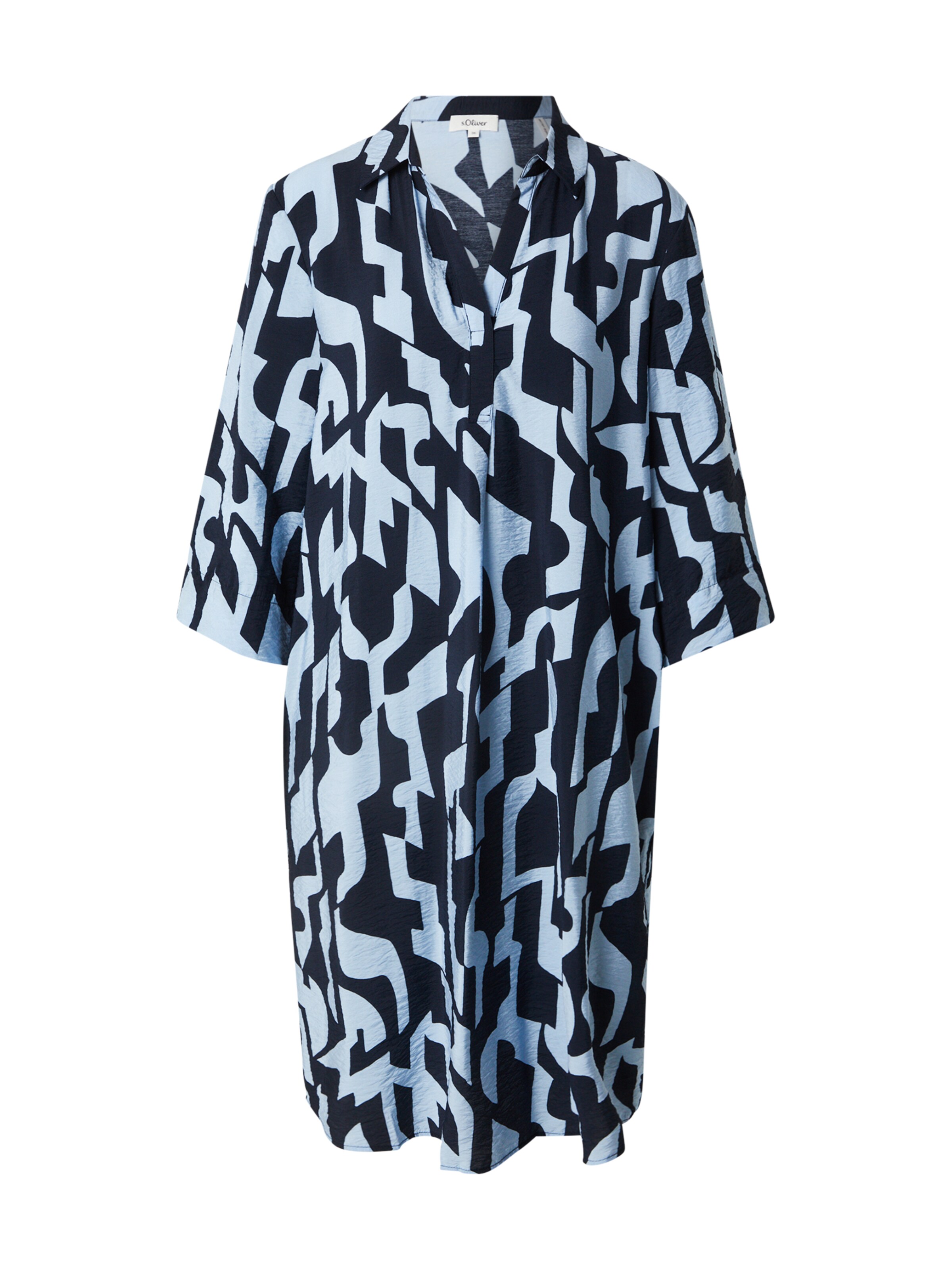 Rochie de la s.Oliver pe albastru: față