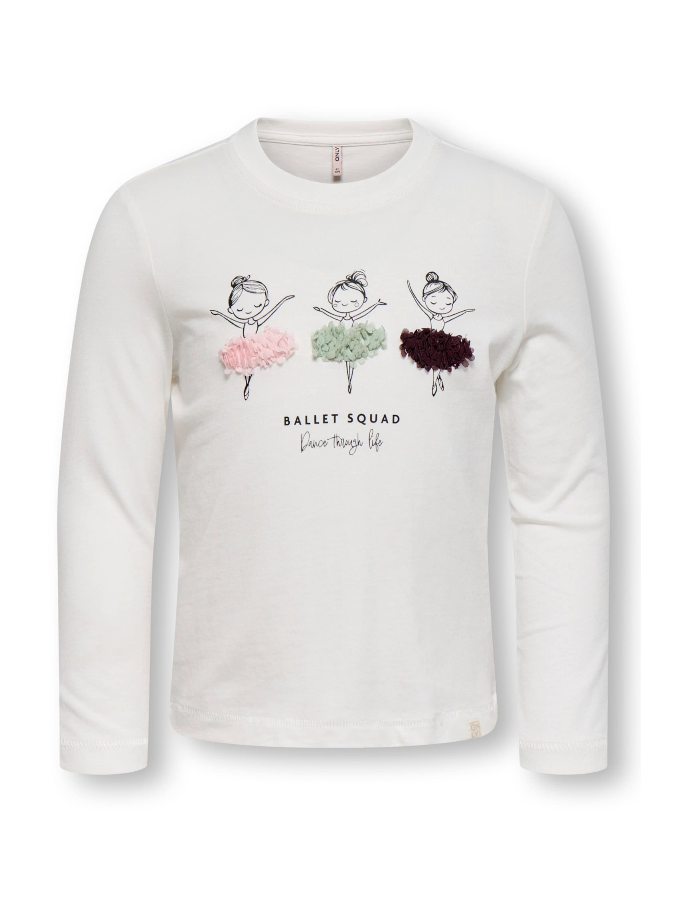 Tricou 'KMGFLEUR' de la Only Mini pe alb: față