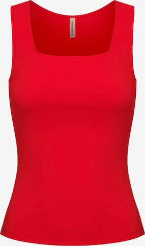 cfab (formerly creamy fabrics) Top 'Cotton Tanktop mit eckigem Ausschnitt' in Red: front