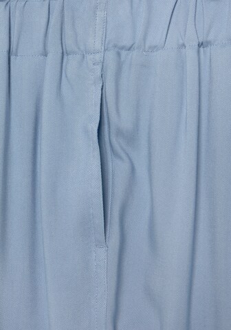 LASCANA Tapered Pleat-front trousers in Blue