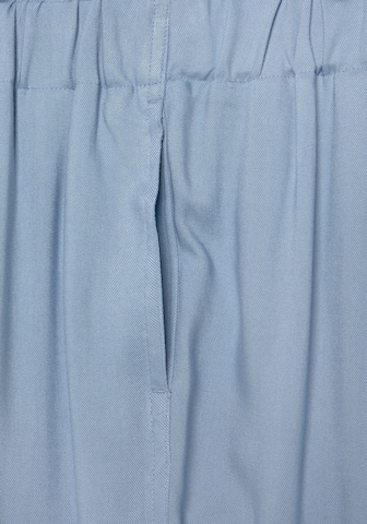 LASCANA Loose fit Pleat-Front Pants in Blue