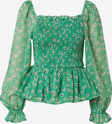 In The Style Blouse 'JOSSA' in Green: front