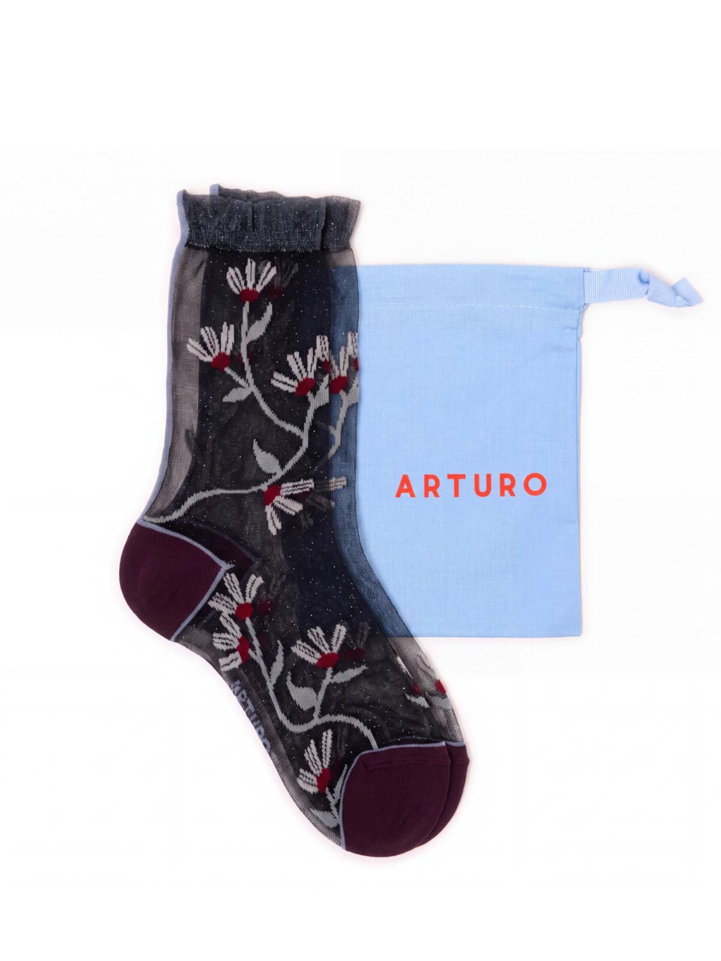 Calzino 'Arturo Rampicante' di Arturo in nero: frontale