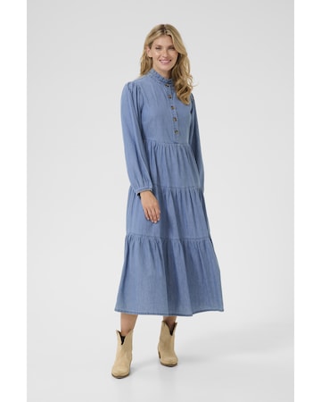Cream Dress in Blue