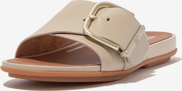 FitFlop Mules in Beige: front