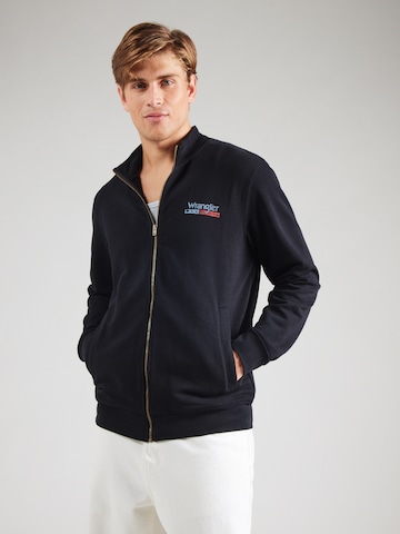 WRANGLER Sweat jacket 'FUNNEL' in Black: front