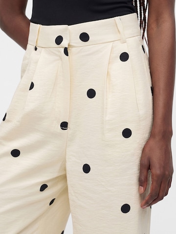 Abercrombie & Fitch Wide leg Bandplooibroek 'SLOANE' in Beige
