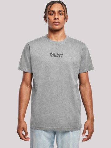 F4NT4STIC Shirt 'Slay' in Grijs: voorkant