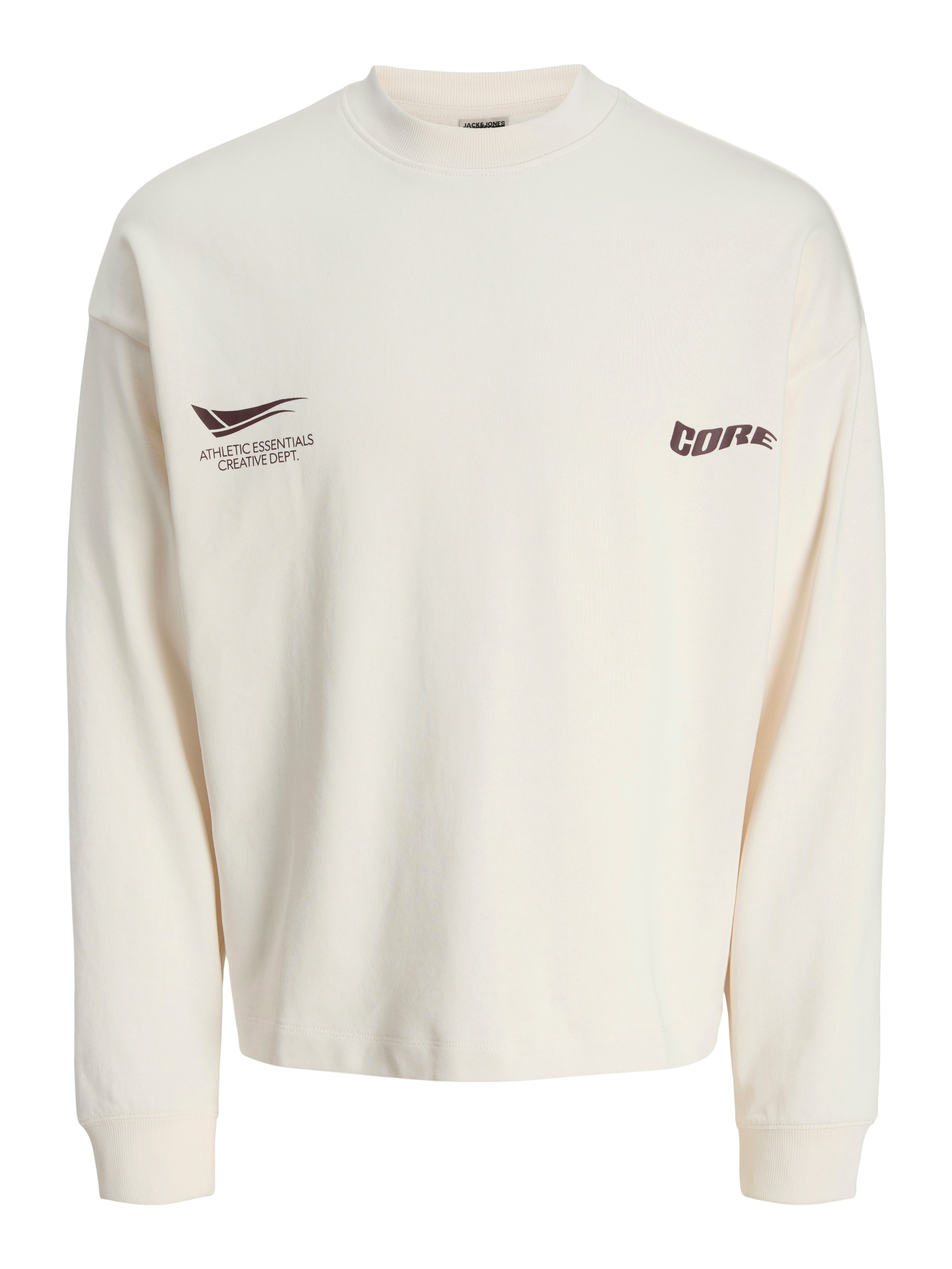 JACK & JONES Sweatshirt 'JCOSignal' in Cream / Dark brown, Item view