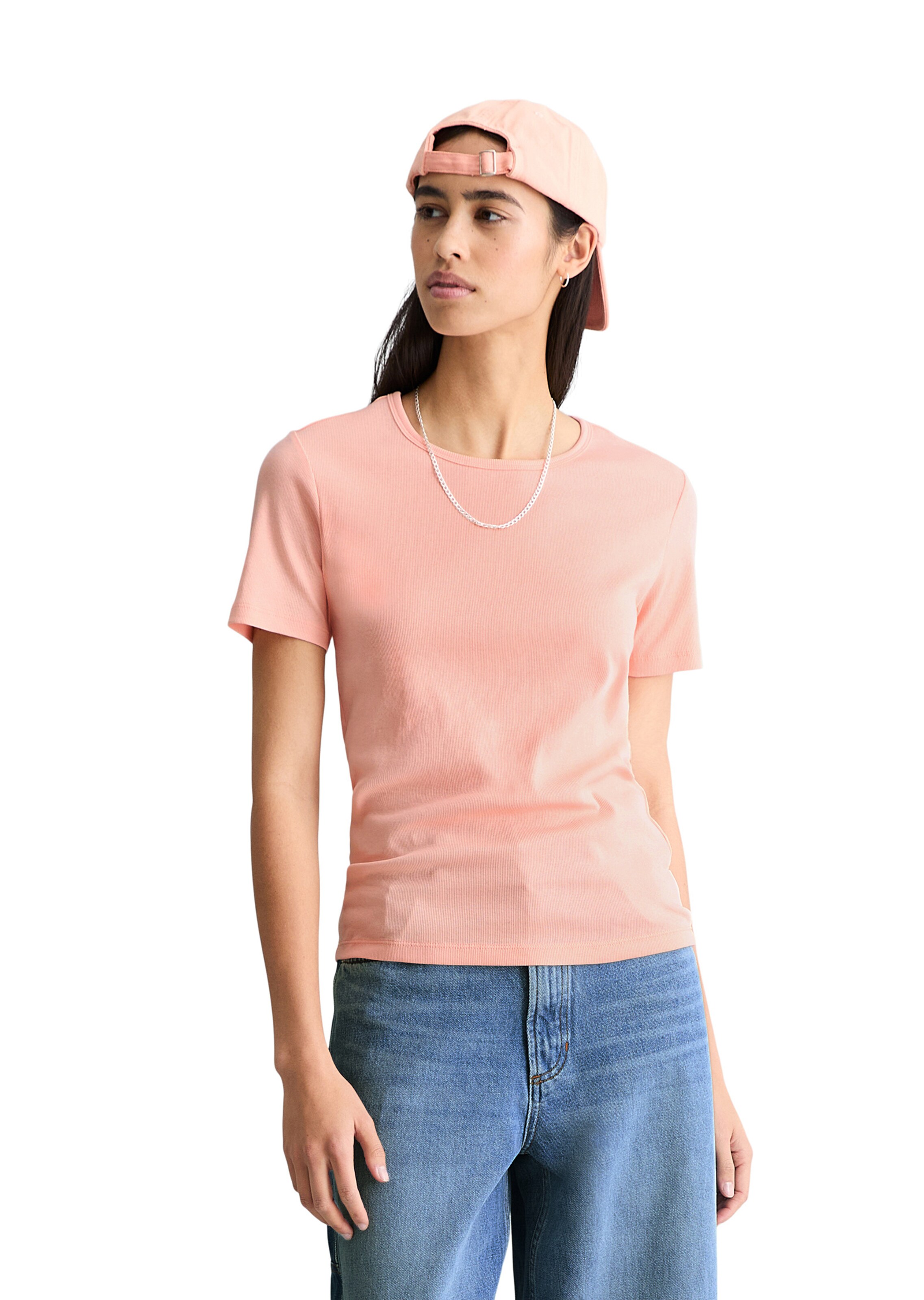 Marc O'Polo DENIM T-Shirt in Pink: Vorderseite