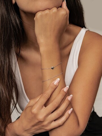 Hey Happiness Armband 'Herzensband' in Silber