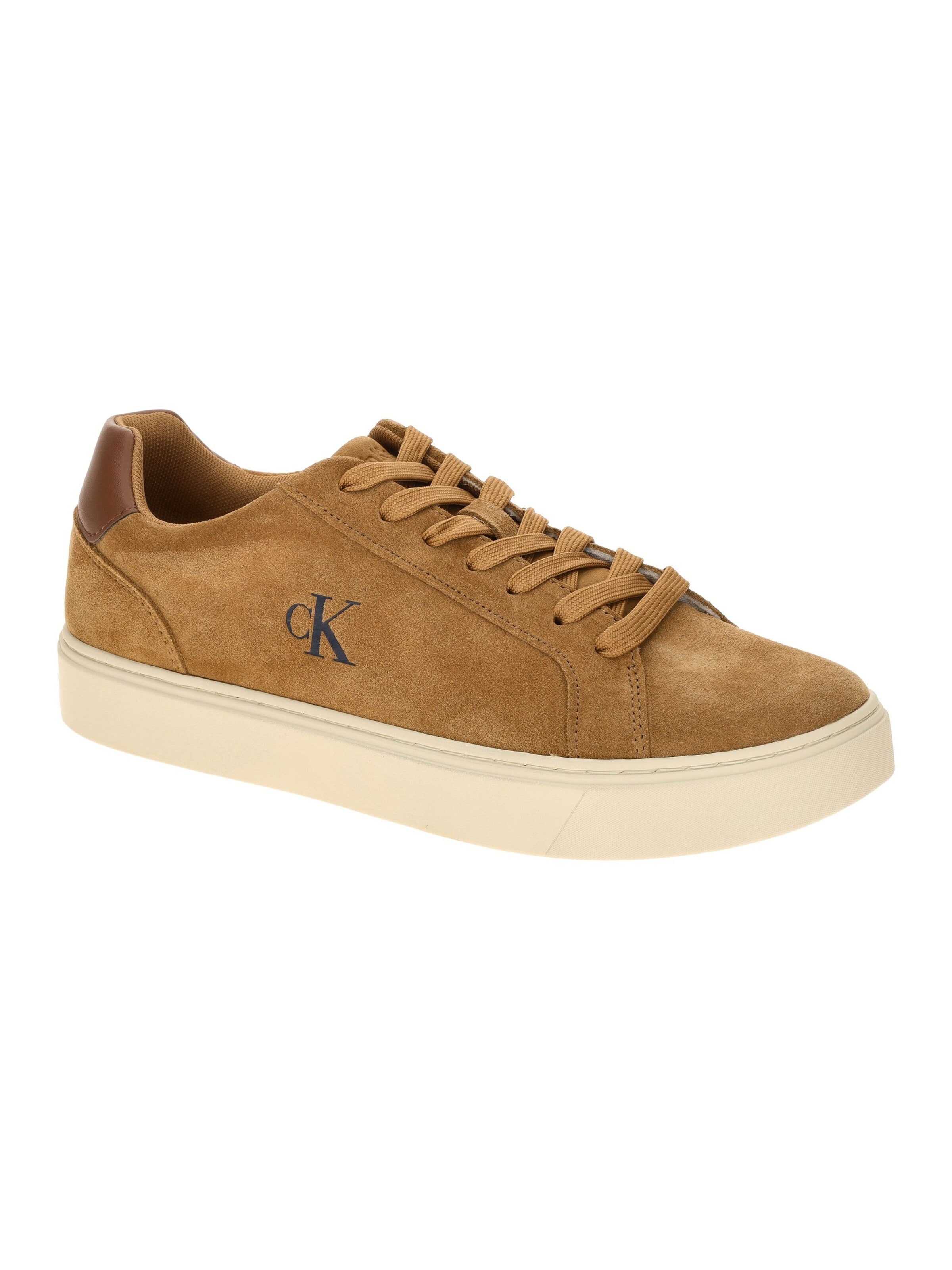 Calvin Klein Lace-Up Shoes 'Calvin Klein Schuhe Classic Cup Sneakers braun Velour' in Brown: front
