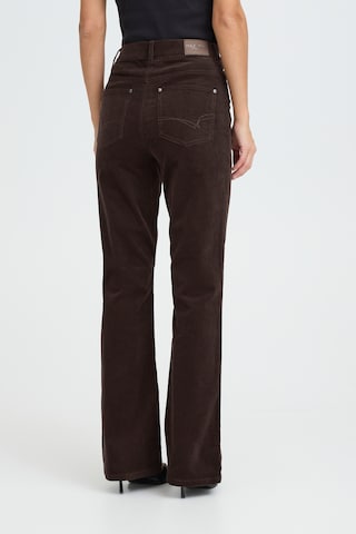 évasé Pantalon 'PZSally' Pulz en marron