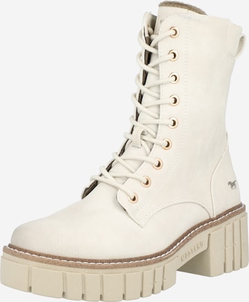 Bottines à lacets MUSTANG en beige : devant