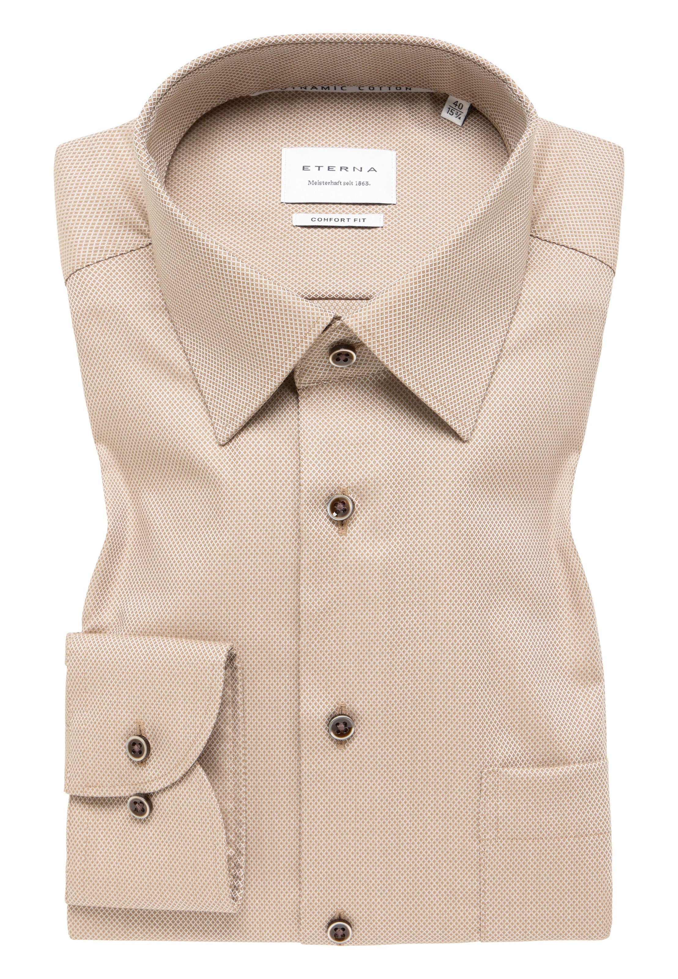 ETERNA Comfort fit Zakelijk overhemd in Bruin