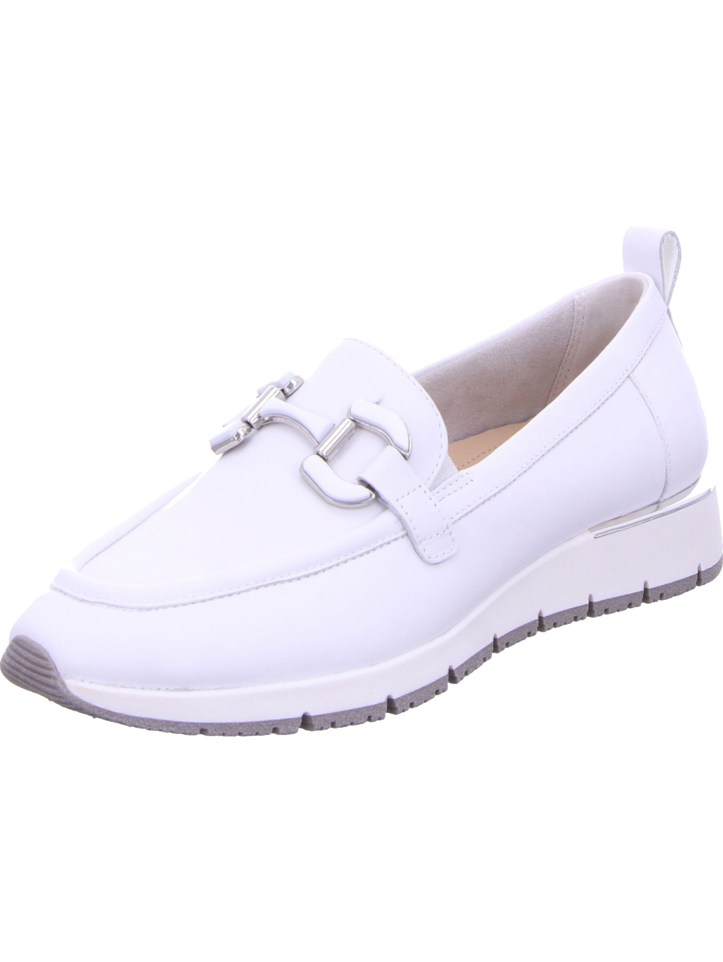 Tamaris Moccasins in White: front