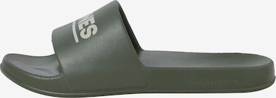 Šlepetės 'JFWOLLIE' iš JACK & JONES, spalva – alyvuogių spalva / balta, Prekių apžvalga