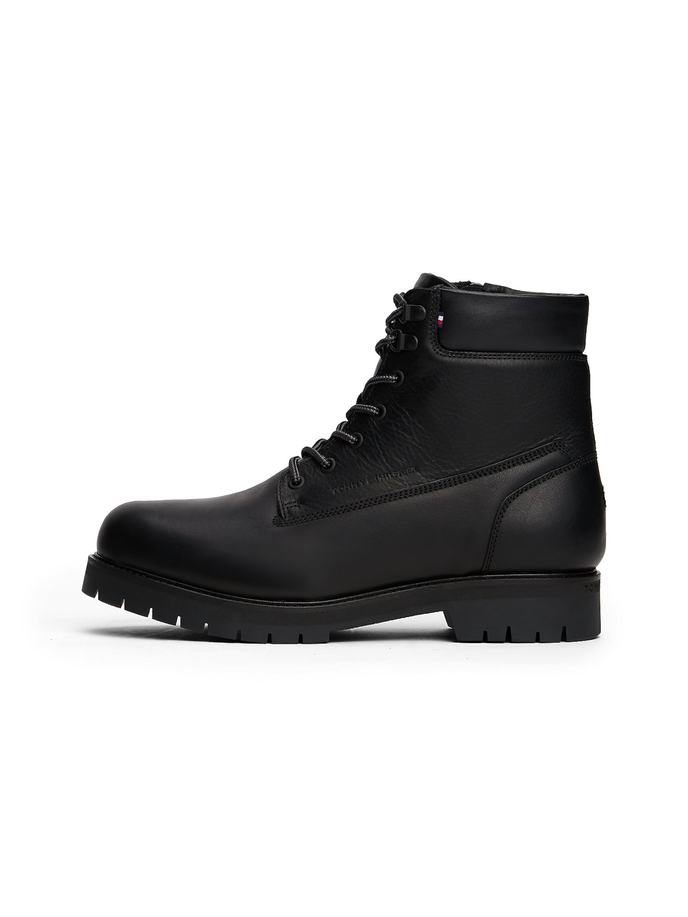 Bottines à lacets TOMMY HILFIGER en noir : devant