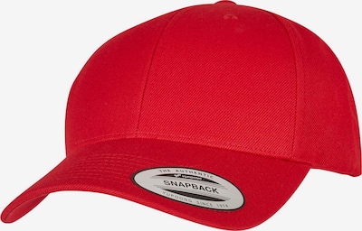 Flexfit Cap in hellgrau / rot / schwarz, Produktansicht