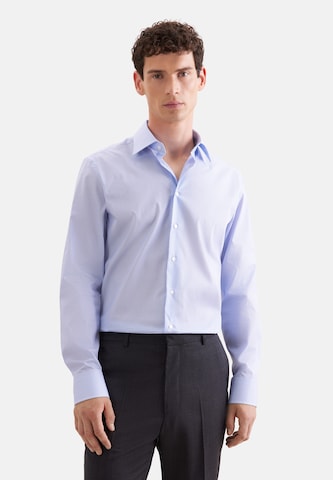 Coupe slim Chemise business SEIDENSTICKER en bleu : devant