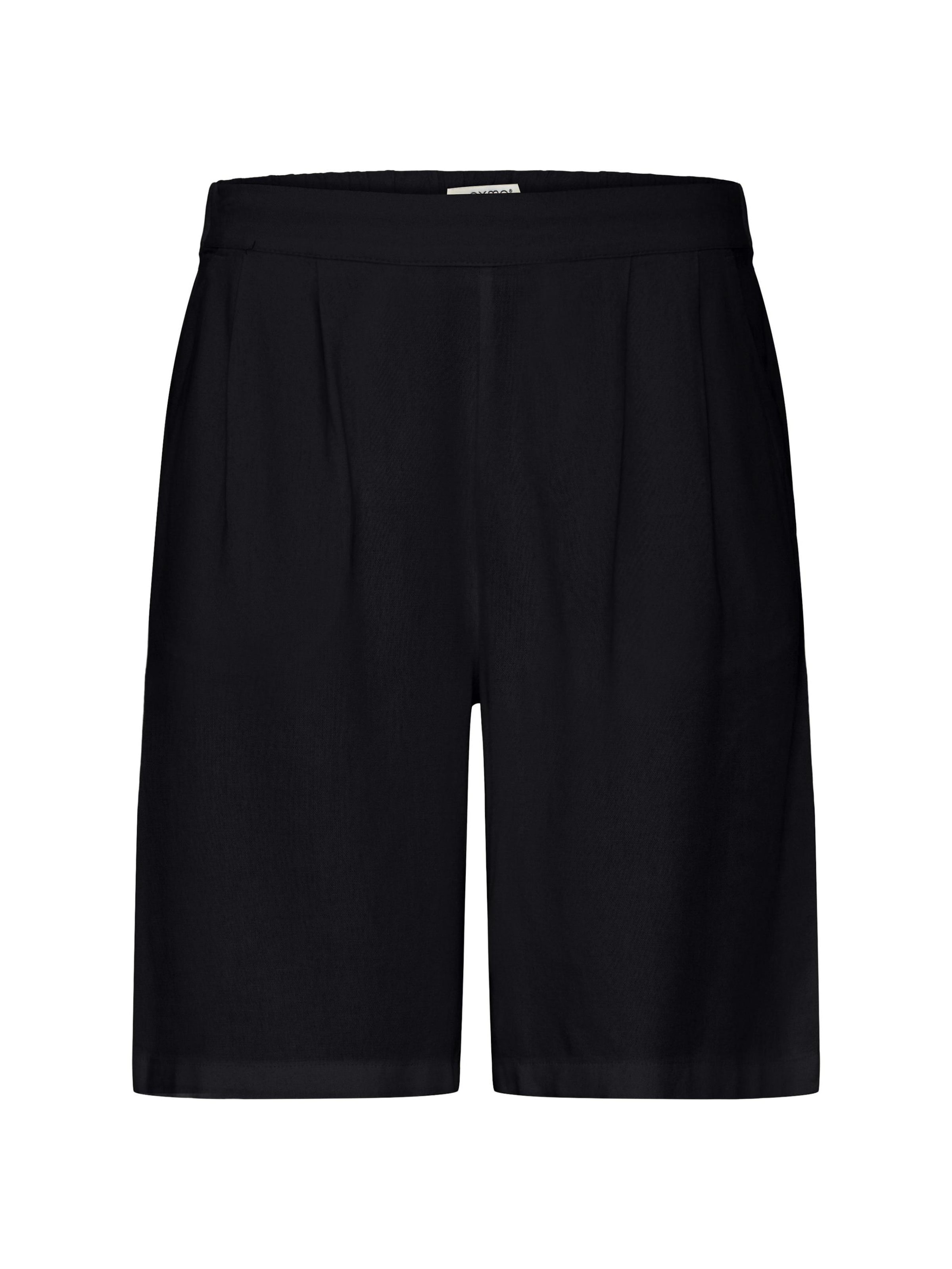Oxmo - regular Pantalón ' OXNInna Linen Mix Bermuda ' en negro: frente