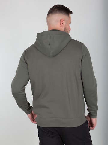 ALPHA INDUSTRIES Zip-Up Hoodie in Green