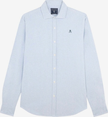 Coupe regular Chemise 'Oxford Peach' Scalpers en bleu : devant