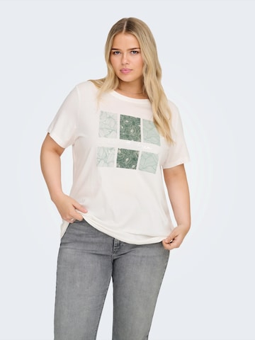 ONLY Carmakoma - Camiseta 'CARCRUZ' en blanco: frente