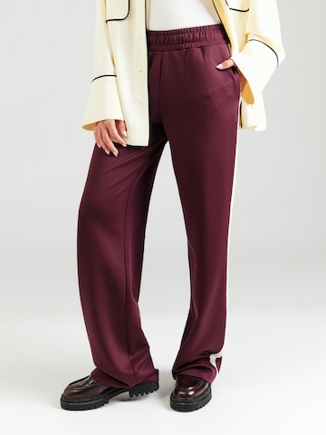 Wide leg Pantaloni di monari in rosso: frontale